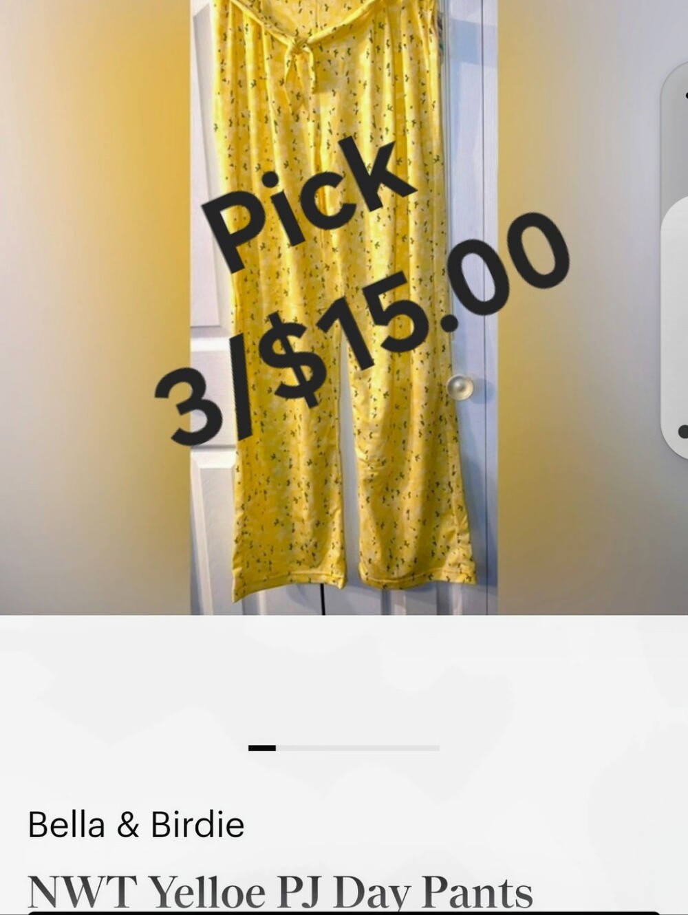 NWT Yelloe PJ Day Pants